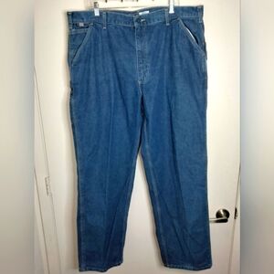 Carhartt FR (Size 42x34) Blue Loose Fit Utility Flame Resistant Denim Work Jeans